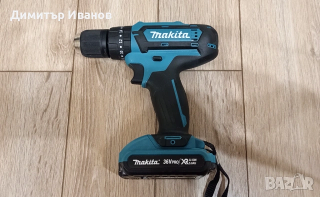 Чисто нов! Винтоверт Makita 36V, 2 батерии и куфарче с инструменти, снимка 4 - Винтоверти - 54597771