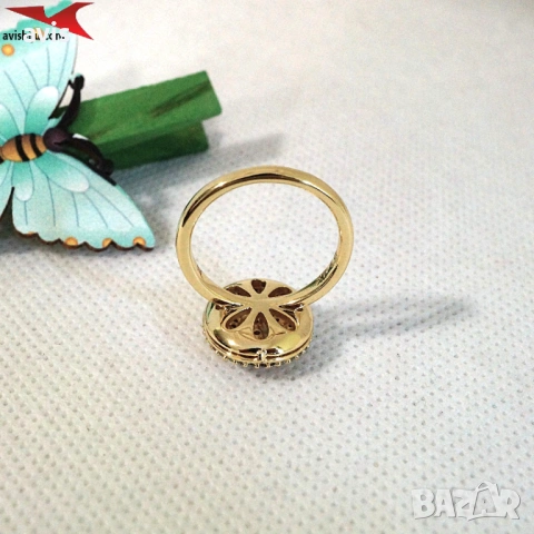 Пръстен с 14К златно покритие 224897, снимка 3 - Пръстени - 54349463