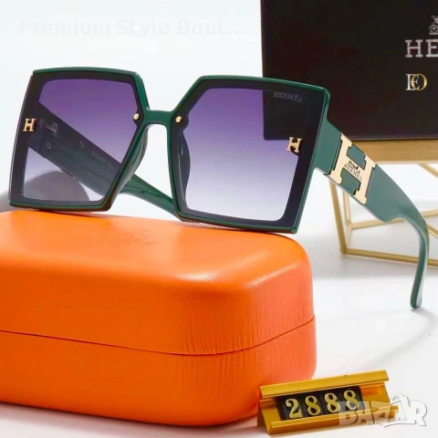Слънчеви очила hermes bvgari с ув защита,калъф , кутия и кърпичка на марката , снимка 4 - Слънчеви и диоптрични очила - 54168223