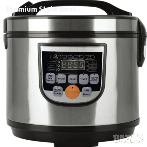 Оризоварка Cheffinger CF-RC5.0, 5L, 900W – XXL капацитет, таймер, инокс капак, снимка 6 - Други стоки за дома - 53990836