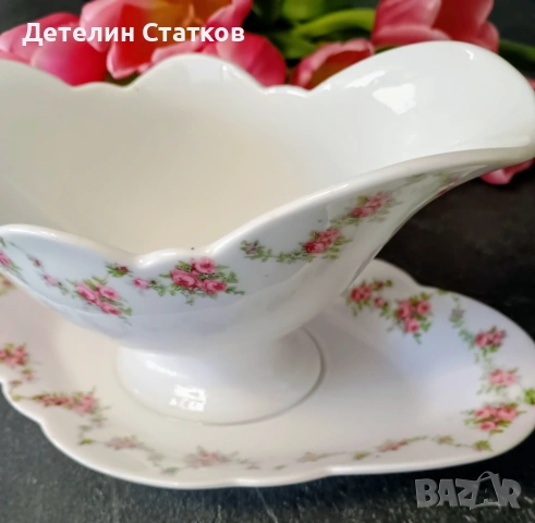 Порцеланова сосиера с чинийка, снимка 8 - Аксесоари за кухня - 54138905