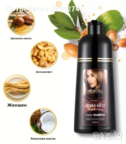 Боя-Шампоан за оцветяване на косата, 500 мл, снимка 2 - Продукти за коса - 54071553