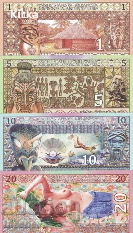 СЕТ ТИХООКЕАНСКИ ЩАТИ -2016 г- UNC -ПОЛИМЕР, снимка 2 - Нумизматика и бонистика - 38441391