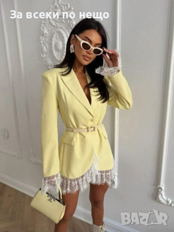 Дамско Сако С Дантела - 2 Цвята Код A1175