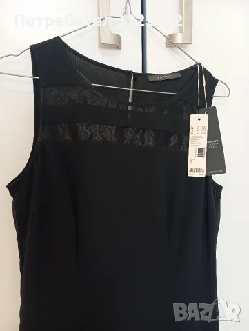 Черна класическа рокля Esprit-36, снимка 3 - Рокли - 55536748