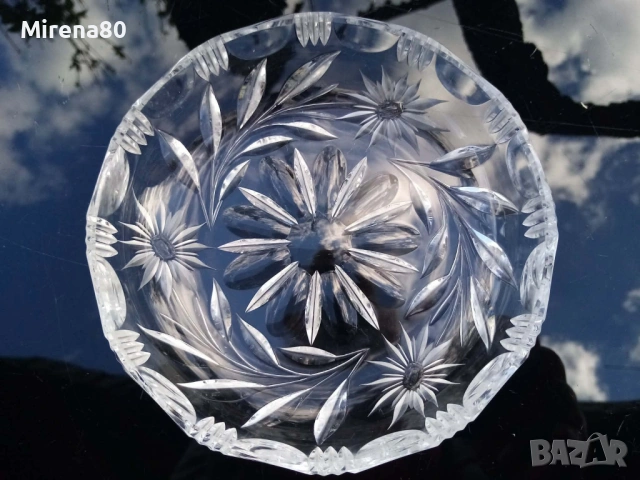 Кристални чинийки - 6 бр., снимка 3 - Чинии - 54315247