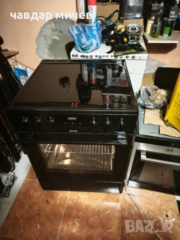 Черна свободно стояща печка Gorenje , снимка 13 - Печки, фурни - 54720366