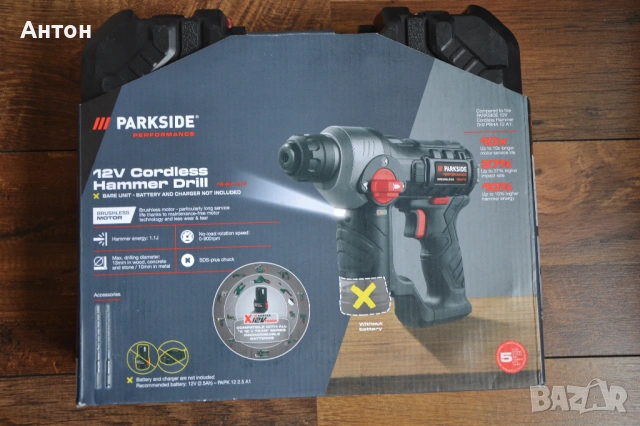 Нови Перфоратори Parkside Performance 12V и 20V, снимка 2 - Перфоратори - 54398435