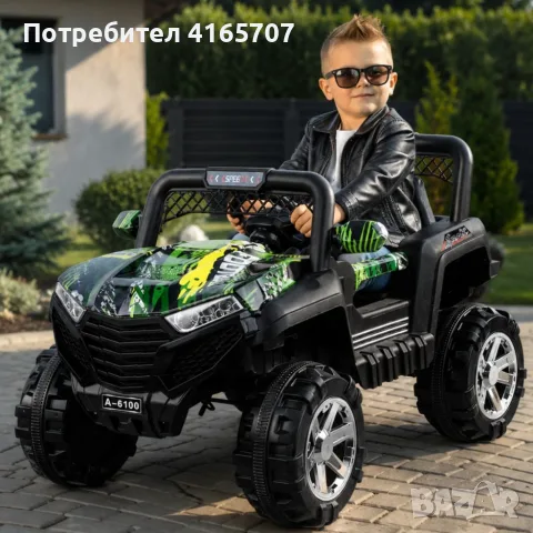 Детско електрическо бъги 4×4 с дистанционно, LED, USB и MP3 – 4 мотора, снимка 2 - Електрически играчки - 55527658