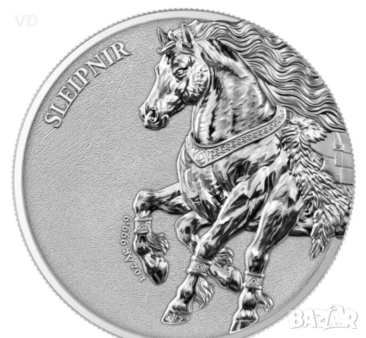 Sleipnir сребърна монета кон 2026