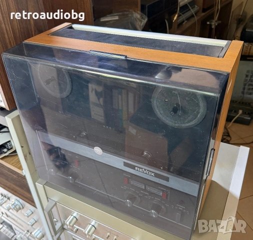 🔈Колекционерски ролков магнетофон REVOX A77 - 2 - писти + ролки + напове + капак🔈, снимка 7 - Декове - 55015450