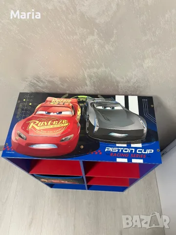Детска етажерка Cars с кутия за съхранение, снимка 3 - Етажерки - 55631952