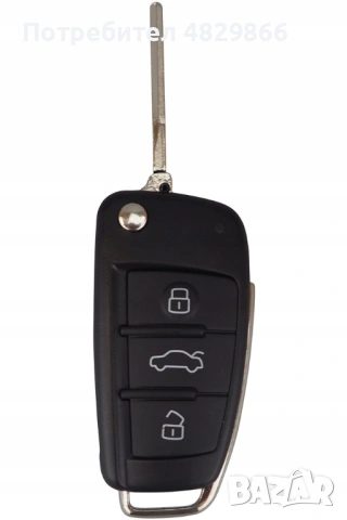 Кутийка за ключ с 3 бутона AUDI A1/A3/A4/A6/A8/Q3/Q5/Q7/TT, снимка 4 - Части - 54620868