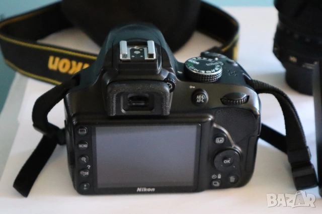Фотоапарат Nikon D3400 + Обектив AF-P 18-105 мм VR, снимка 5 - Фотоапарати - 54711452