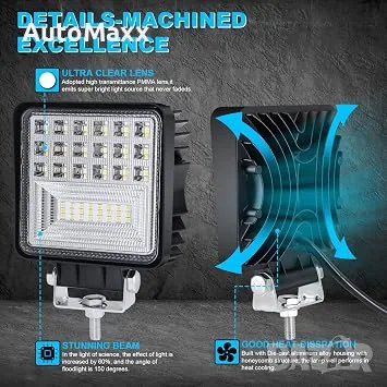 Antom 4бр.126W 12/24V LED работни светлини за off road,камиони багери и др., снимка 5 - Аксесоари и консумативи - 55645787