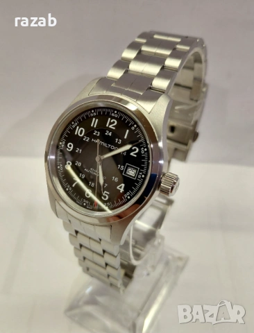 Чисто нов! 2 год.,гаранция Hamilton Khaki Field-Automatic, снимка 4 - Мъжки - 54045221