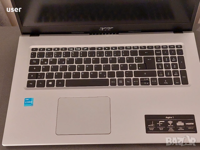12GB RAM, Core i3-1115G4, 512GB SSD NVMe, 17.3" лаптоп Acer Aspire 3 A317 A317-53, снимка 3 - Лаптопи за работа - 53991287