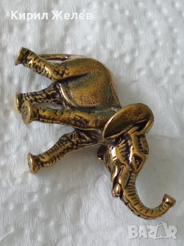 Бронзова фигурка на 🐘 слон 44643, снимка 5 - Колекции - 54177559