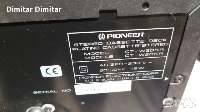 Pioneer ct w 205., снимка 7 - Декове - 55229977