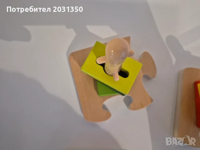 Hape играчка за сортиране на форми и цветове Early Explorer Creative Peg Puzzle от дърво за 18+, снимка 8 - Образователни игри - 55615351