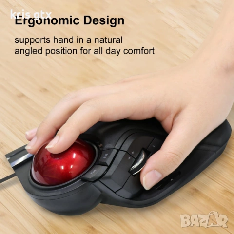 ELECOM JAPAN Huge Trackball Mouse 8 бутона МИШКА, снимка 3 - Клавиатури и мишки - 54401286