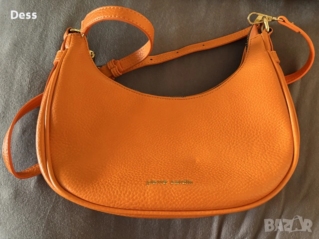 Оригинална оранжева чанта Pierre Cardin