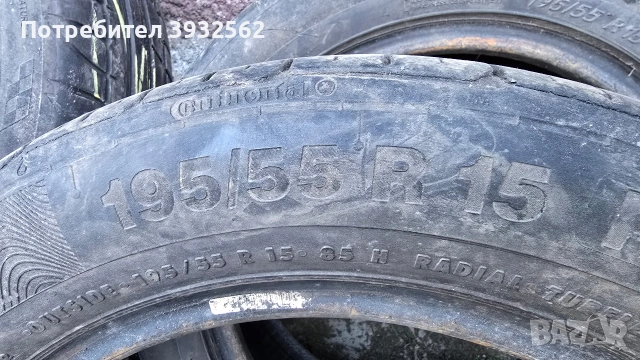 Летни Гуми 195/55/15 Continental, 5мм грайфер, снимка 6 - Гуми и джанти - 54602582