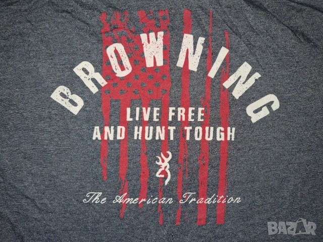 2 броя - Browning  (XL) и (XXL) мъжка спортна блуза и тениска, снимка 4 - Спортни дрехи, екипи - 51697027