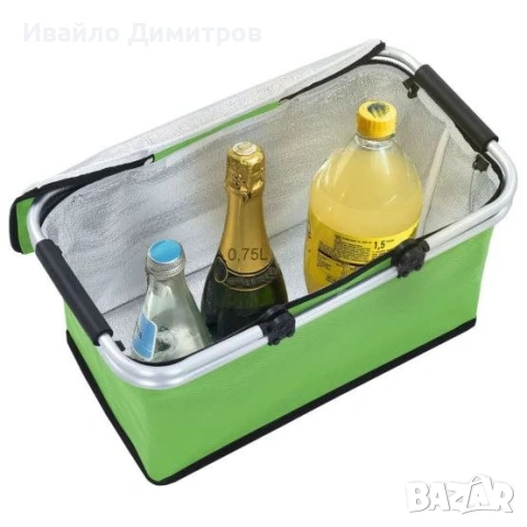 Сгъваема термо кошница за къмпинг - зелена, снимка 3 - Спортна екипировка - 54331239