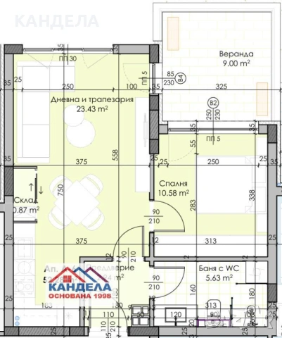 Апартамент в нова кооперация, Остромила, снимка 8 - Апартаменти - 54670385
