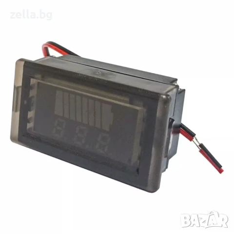 Индикатор за ниво на батерия 12V 24V 48V 60V 72V – LED волтметър с 8 сегмента за автомобил 10199, снимка 4 - Друга електроника - 54660766