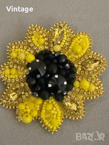 Handmade Много красива брошка - Слънчоглед , снимка 9 - Други - 54278865