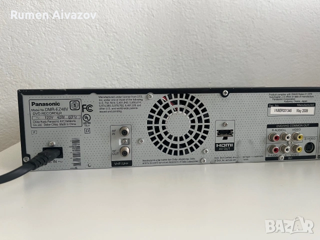 DVD и VHS видео Panasonic DMR-EZ48V + трансформатор, снимка 7 - Плейъри, домашно кино, прожектори - 55163472