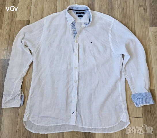 Мъжка ленена риза Tommy Hilfiger Linen - XL/XXL