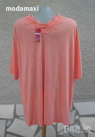 4XL Нова туника  Avenue с коралов цвят , снимка 5 - Туники - 55054303