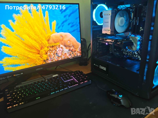 Компютър Gaming PC Ryzen 5600х RTX 3060 8GB 16GB RAM 512GB SSD 1TB HDD 700W Bronze PSU