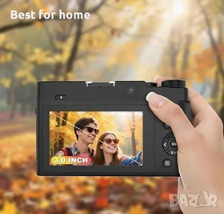 Оригинален цифров фотоапарат Zoomix (64GB, черен), снимка 4 - Фотоапарати - 55577159