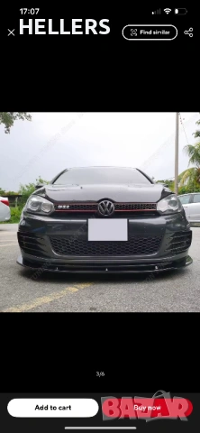 Преден лип за голф 6 gtd vw golf 6 gtd, снимка 2 - Части - 54371930