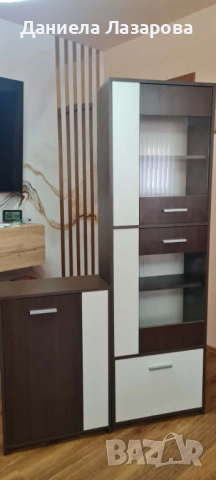 Продавам витрина и шкаф за трапезария/всекидневна, снимка 2 - Секции и витрини - 54653071