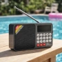 Соларно портативно радио JOC H6108REC-S с Bluetooth, FM радио и MP3 плеър, снимка 4