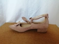 № 38 Dorothy Perkins кокетни дамски обувки балеринки с панделки и остър връх в розов цвят, снимка 12