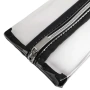 Прозрачен PVC несесер с черен кант 23x11 см за козметика_1250753, снимка 3