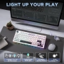 YUNZII YZ75 75% Hot Swappable безжична геймърска механична клавиатура, RGB подсветка, BT5.0/2.4G/USB, снимка 3
