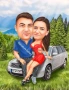 Карикатура 🎁Портрет 🌟Подарък 🎁Рожден Ден 💥Двойка ❤️ , снимка 3