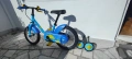 Детско колело Btwin 500 Ocean, 14", синьо, с помощни колела – 3-5 години, снимка 10