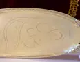 Бронзов поднос,плато,лози грозде,35 см.,позлата. , снимка 3