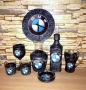Подарък за фен на "BMW"- Ръчно изработен стенен часовник с лого по избор, снимка 1