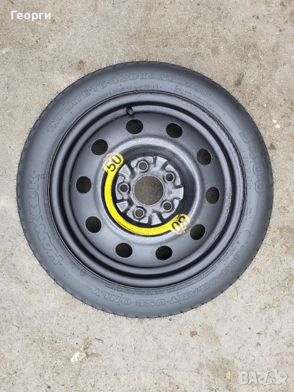 Резервна гума патерица 5x114.3 R16 за Kia, Hyundai, Mazda, Renault и други, снимка 1