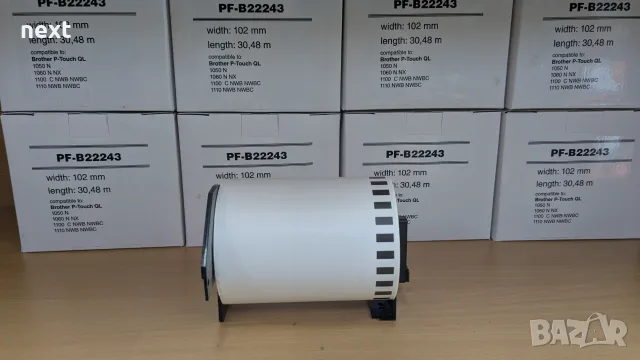 Етикети Brother DK-22243, 102 мм x 30,48 м – непрекъсната самозалепваща термо ролка, снимка 3 - Консумативи за принтери - 55313975