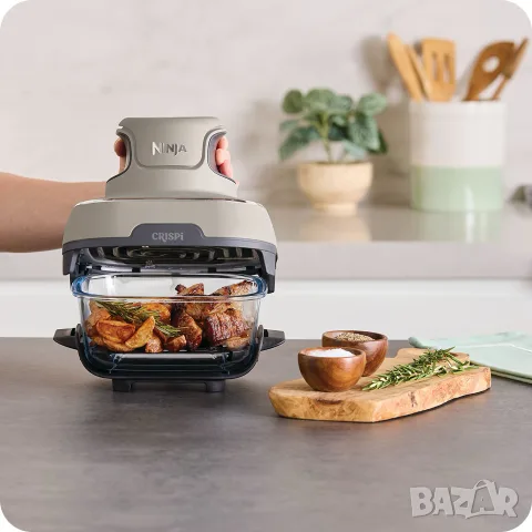 Фритюрник с горещ въздух Ninja CRISPi 4в1 FN101, PowerPod 1700W, 1.4 л, снимка 4 - Фритюрници - 55408706